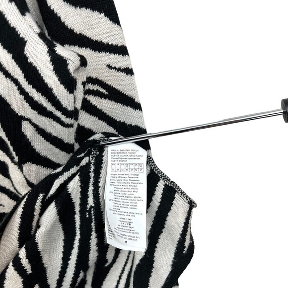 Persona Marina Rinaldi Sweater Tricot Wool Blend Animal Print Women Size M - Picture 4 of 6